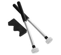 NOLITOY 2 Pairs Felt Mallet Strikers Non-slip Metal Handles and Holder for Tongue Drum, Quiet Rubber Drumsticks for Boys and Girls and Meditation Singing Bowls