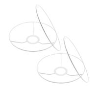 NOLITOY 2 Pairs Retro Lampshade Frame Lamp Shades for Table Lamps Converter White Iron