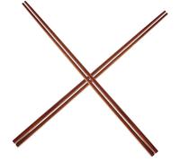 NOLITOY 2 Pairs Reusable Wooden Long Cooking Chopsticks Non-Slip Heat-Resistant Hot Pot Sticks for Frying Noodles BBQ Extra-Long Japanese Style Kitchen Utensils