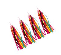 NOLITOY 2 Pairs Scooter Streamers Durable Polyester Tassel Ribbons Rainbow Bike Handlebar Decorations for Boys Birthday Parties Summer Outdoor Riding Fun