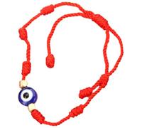 NOLITOY 2 Pcs Adjustable Evil Eye Red String Bracelets Handwoven with Decorative Charm Comfortable Fit Rope Bracelets for Women and Men