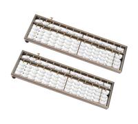 NOLITOY 2 Pcs Aluminum Alloy Abacus Lightweight Bead Arithmetic Tool for Students Mental Calculation Training and Brain Development Educational