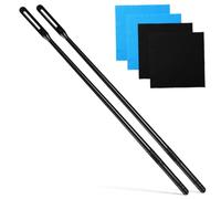 NOLITOY 2 Pcs Flute Cleaning Sticks with Microfiber Cloths Flute Polishing Swabs and Rods Instrument Maintenance Tools for Daily Care