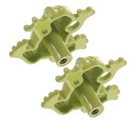 NOLITOY 2 pcs Frog Shape Decorative Cabinet Knobs Metal Single Hole Drawer Pulls Cute Cartoon Style for Wardrobe Dresser Cupboard Kitchen Furniture Accessories
