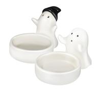 NOLITOY 2 Pcs Ghost Candle Holder for Halloween Party Decor Glow in Dark Ghost Tealight Rack Decorative Candle Sticks Holder for Tabletop Centerpiece and Festive Home Ambiance