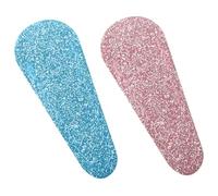 NOLITOY 2 pcs Glitter Leather Scissor Protector Covers for Manicure Nail Scissors Stylish PU Leather Nail Scissor Storage Case in Pink and Blue