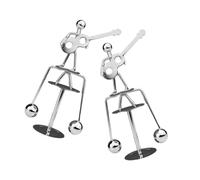 NOLITOY 2 Pcs Guitar and Man Sculpture Physics Balancing Desk Ornament for Home Office Decor Unique Kinetic Gadget for Adults and Men Stylish Miniature Perpetual Motion Model