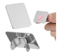 NOLITOY 2 Pcs Nail Art Ring Palette Stainless Steel Color Mixing Plate DIY Manicure Makeup Tool Finger Gel Polish Paint Sample Foundation Concealer Salon Artist House Beauty Supply Device 1.70 Inches