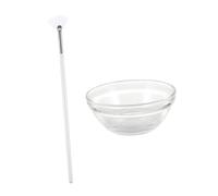 NOLITOY 2-piece Fruit Acid Brush Set Bowl Face Mask Brush Skincare Tools Fluffy Facial for Glycolic Mask Beauty Brush for Mask