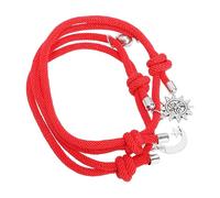 NOLITOY 2 Pieces Red Woven Wrist Rope Bracelets with Moon and Star Pendants for Students Couples Friends Valentine's Day