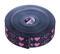 NOLITOY 2 Rolls Valentine S Day Heart Polyester Ribbon Yards Each Decorative Wrapping Ribbon for Presents Sturdy Fabric DIY Craft Decoration for Wrapping Hair Bow Making Supplies