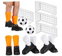 NOLITOY 2 Set Mini Finger Soccer Game with Realistic Goals Portable Interactive Tabletop for Enhancing Hand-eye Coordination and Reflexes Football Sports Puzzle