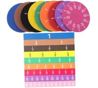 NOLITOY 2 Sets Magnetic Fraction Circles Educational Teaching Tools for Math Learning Vibrant Colored for Addition Subtraction Multiplication Visualization and Fraction Cognition