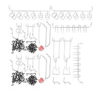 NOLITOY 2 Sets Metal Pegboard Hooks with Small Foot Caps Heavy Duty Shelf Hooks for Hanging Tools Kitchen Utensils Garage Storage Peg Board Organizer Accessories