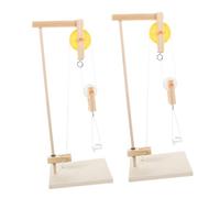 NOLITOY 2 Sets Physics Learning Pulley Model Kit for Elementary Science Experiments Versatile Teaching Tools for Physical Mechanics DIY Educational Pulley Block with Compact Stand for
