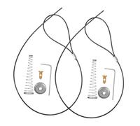 NOLITOY 2 Sets Spring-Loaded Gate Latch Cable Pull for Wooden Metal Fences Easy One-Handed Operation Fence Gate Closure Accessory