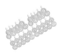 NOLITOY 2 Sets Stainless Steel Key Tags Round Key Identifier Pendants Twice for Home Office Rental Property
