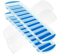 NOLITOY 2 Sets Strip-Type Ice Cube Tray with Lid Made of Sturdy Polypropylene Material, Prevents Cubes from Smelling, for Cooling Drinks in Hot Summer, Reusable Kitchen Gadget Random Color
