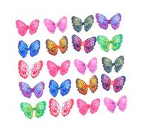 NOLITOY 20 Pcs Pet Hair Rope with Elastic Bands Butterfly Pattern Dog Hair Holders for Puppies and Dogs Mixed Colors for Daily Wear and Gifts
