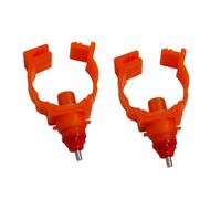 NOLITOY 20 Pcs Poultry Water Feeder Screw Style Chicken Nipple Drinker Automatic Waterer for Hens Ducks Quails Game Birds Red for Bucket Attachment