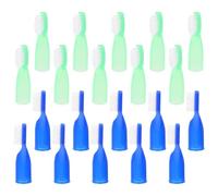 NOLITOY 20 Pcs Prison Finger Toothbrushes Small Plastic Teeth Clean Tools Resistant to Wear and Prevents Self- for Detention Centers and Correctional Facilities