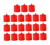 NOLITOY 20 Pcs Red LED Tea Light Candles Flameless Electronic Candle Lights for Birthday Wedding Decoration Buddhist Supplies Small Size