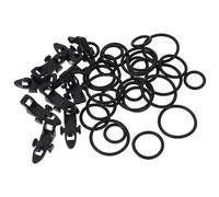 NOLITOY 20 Sets Small Fishing Hook Keepers with Plastic Rings Sea Fishing Tool for Bait Security and Tangle Prevention