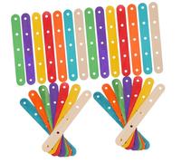 NOLITOY 200 Pcs Pastel Wooden Popsicle Sticks with Holes for Crafts Smooth Edges Safe for Vibrant Colored and Plain Sticks for DIY Lollipops Group Art Projects and Creative Crafting