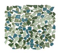 NOLITOY 200G Irregular Ceramics Mosaic Tiles, Green Ceramic Tiles, Mosaic Pieces for DIY Making Craft Hobby Arts Home Bathroom Wall Decoration