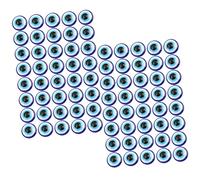 NOLITOY 200pcs Blue Flatback Evil Eye Resin Beads 6x6mm Round DIY Craft Charms for Jewelry Making and Bracelet Accessories