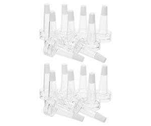 NOLITOY 200pcs Dropper Bottle Caps Ampoule Trumpet Tip Sealing Cap for Lab Vial Dropper Nozzle Soft Tube Material for Laboratory Experiments