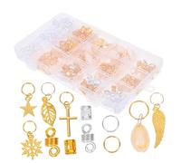 NOLITOY 200pcs Hair Set Durable Hollow out Hair Rings for Dreadlocks Stylish for Braids for DIY Designs Daily Decoration