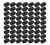 NOLITOY 200pcs Mini Microphone Windscreen Foam Covers 30x22x8mm Black Headset Mic Protective Sponge for Small Lavalier Lapel Microphones Suitable for Music and Broadcasting