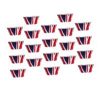 NOLITOY 200pcs Union Jack Paper Cupcake Cases Disposable Muffin Cups Food-Grade Baking Liners for Christmas Party Dessert Baking and Cake Decoration