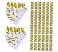 NOLITOY 200pcs Warning Sign Sticker Electric Fence Supplies Stop Hand Gesture Danger Hand Symbol Signs for Electric Fence Watch Out Pvc Yellow