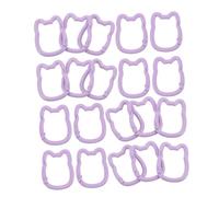 NOLITOY 20pcs Cat Shape Keychain Clips Zinc Alloy Spring Trigger Buckle for Keys Bags DIY Crafts Portable Cute Snap Keyring Holder in Light Purple