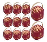 NOLITOY 20pcs Chinese Style Red Candy Goody Boxes for Weddings Christmas Party Treat Containers with Handcarry Authentic Traditional Festive Wrapping for Birthday and Holiday Celebrations