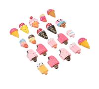 NOLITOY 20Pcs Creative Ice Cream Craft Decorations DIY Ornaments for Decor and Making with Multiple Styles and Detailed Patterns