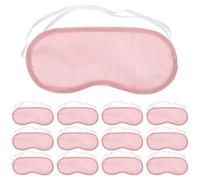 NOLITOY 20pcs Disposable Sleeping Eye Masks for Women, Portable Polyester Blinder Eye Covers for Sleeping, Light Blocking Soft Pink Masks for Hotel and Car Ride Use