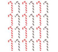 NOLITOY 20Pcs DIY Christmas Mini Candy Cane Polymer Clay Accessories for Phone Case Decor Red and Coffee Holiday Ornament Craft Supplies