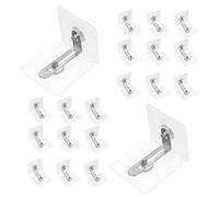 NOLITOY 20pcs Furniture Wall Anchor Kit High Strength Tip Brackets for Secure Home Cabinets Dressers Bookshelves Proofing with Low Visual Impact and Durable Design