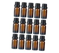 NOLITOY 20pcs Glass Essential Oil Bottles Amber Sample Containers Dropper Tight Seal Safe for Travel Storage