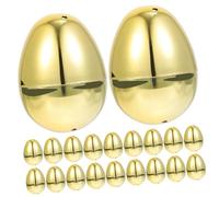 NOLITOY 20pcs Golden Fillable Easter Eggs Plastic DIY Easter Party Decor 6x4cm Refillable Egg Hunt Basket Stuffers for Home Celebration