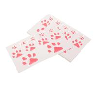 NOLITOY 20pcs Heat Sensitive Temporary Tattoos with Red Cat Paw Print Design, Water Transfer Printing Material, Easy Application, Temperature Colour Changing Stickers for Hand and Ankle,