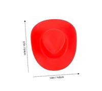 NOLITOY 20pcs Mini Cowboy Hats Lightweight Plastic Miniature Dollhouse Accessories for Dress Up DIY Crafts Party Decorations Adorable Tiny Hat