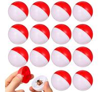 NOLITOY 20Pcs Mini Plastic Capsules Vending Machine Balls 50Mm Red White Half Color Empty Prize Capsules for Party Favors Easter Eggs DIY Craft Supplies