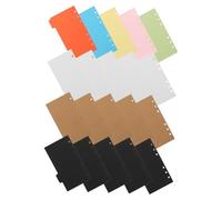 NOLITOY 20Pcs Professional Paper Tab Dividers with Colored Kraft Black and White Index Cards for Loose Leaf Binder Notebooks Office Organization and School Filing