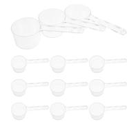 NOLITOY 20pcs Reusable Plastic Measuring Spoons Set for Facial Mask and Baking Clear Scoop with Scale for Accurate Liquid Powder Measurement Multi-purpose Kitchen and Skin Care Tool