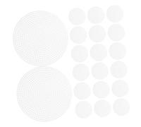 NOLITOY 20Pcs Round Plastic Mesh Canvas Sheets for Cross Stitch Embroidery Quilting Portable DIY Craft Pads with Clear Lines for Precise Stitching and Versatile Handmade Projects