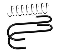 NOLITOY 20pcs Small Black Vinyl Fence Feeder Hooks S Hanging Hangers for Garden Ornaments Flower Baskets Wind Chimes Bird Houses Lanterns Heavy Duty Protective S Hooks for Outdoor Use